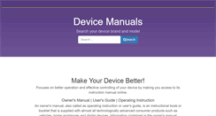 Desktop Screenshot of devicemanuals.com