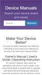 Mobile Screenshot of devicemanuals.com