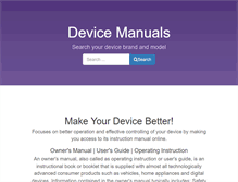 Tablet Screenshot of devicemanuals.com